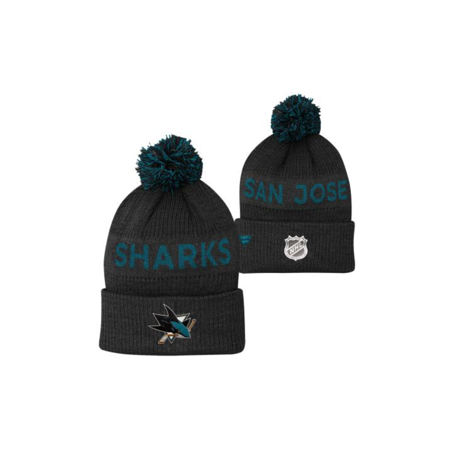 NHL CUFED KNIT WITH POM SAN JOSE SHARKS DETSKÁ ZIMNÁ ČIAPKA